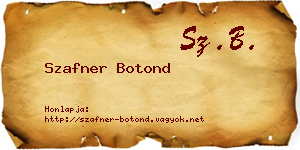 Szafner Botond névjegykártya