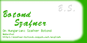 botond szafner business card